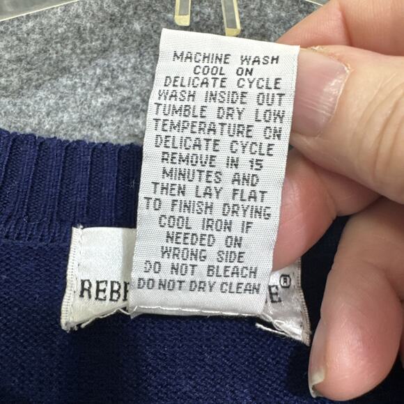 Rebecca Malone Moody Floral Sweater L Lightweight Pullover Studded Soft Vintage - Picture 13 of 14